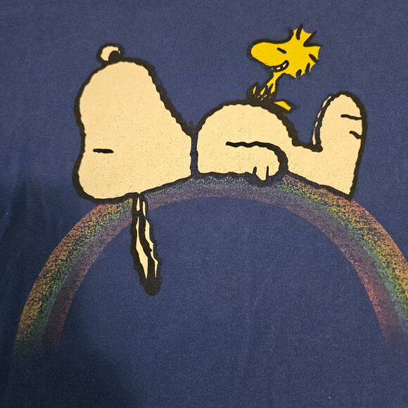 Peanuts Snoopy & Woodstock Sleeping on a Rainbow - No Size Tag - Picture 3 of 10